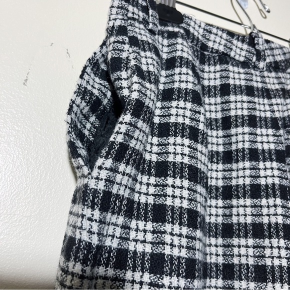 Zara Basic Plaid Tartan Wool Blend 3 Pocket Trouser Pants XS - Picture 5 of 10